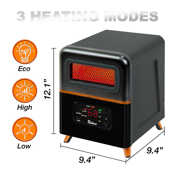 Dr. Infrared Heater Dual Hybrid Space 1,500 Watts Electric Infrared